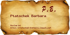 Ptatschek Barbara névjegykártya